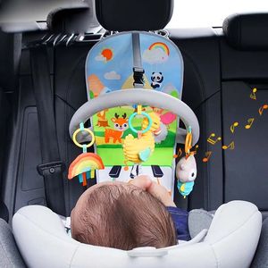 Mobiles Car Seat Toys for Baby Pedal Piano Adjustable Activity Arch with Music Mirror Hanging Squeaky Sensory Soft 231016