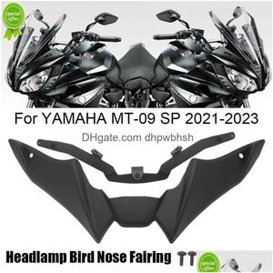 For Yamaha Mt-09 Sp 2021 2022 2023 Mt09 21-23 Motorcycle Sport Downforce Naked Forntal Spoilers Aerodynamic Wing Deflector Drop Deliv