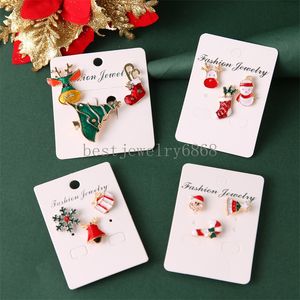 3pcs/set karikatür Noel broşları çocuklar için set kadınlar erkekler yaka iğneleri Noel claus ağacı elk broş newyear hediye