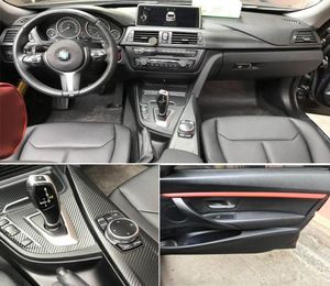 Для BMW 3 серии F30 F31 20132019 Внутренняя центральная панель управления Дверная ручка 5D Наклейки из углеродного волокна Наклейки Стайлинг автомобиля Accessor1915510