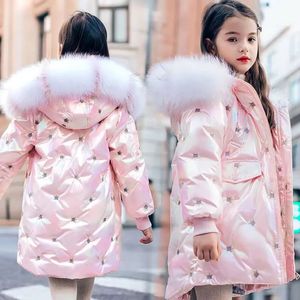 Down Coat Winter Thick Coats Kids Hooded Fleece Warm Outerwear Cashmere Padded Jackets Boys Girls Cotton Clothes 512 Years 231016