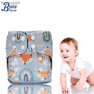 Cloth Diapers Reusable Cloth Diaper for Baby Cartoon Pattern Breathable Nappies Waterproof Toilet Training Pants with Snap Toddler PocketL231016