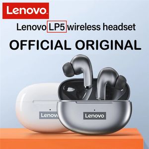 Lenovo LP5 HIFI Bluetooth kulaklık IPX5 İPhone 13 için su geçirmez kablosuz kulaklıklar çift mikrofon LP40 ile yükseltildi