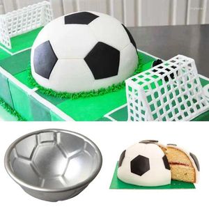 Bakeware Aletleri 3D Futbol Top Alüminyum Pişirme Tavası 3.14in Kürek Kalıp Kalıbı Futbol şekli Metal Mutfak Aksesuarları