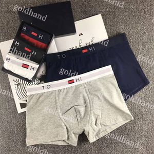Designer sexy roupa interior masculina marca carta impressa boxers de alta qualidade cuecas macias 3pie/lote