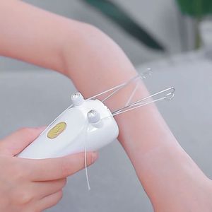 Электрический эпилятор для удаления волос на теле, для удаления волос Defeatherer, женский косметический эпилятор для частей тела, депилятор с хлопковой нитью, бритва 231013