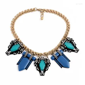 Ожерелья с подвесками, оптовая цена, винтажный дизайн, пять геометрических форм, блестящий комплект ожерелья, онлайн-ювелирные изделия