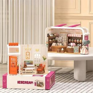 Bebekler Minyatür Ürünler Dollhouse Aksesuarları ve Mobilya Mini Oyuncaklar Set Ev Mağazası Sahnesi Oturma Odası Pretend Playset Çocuk Hediyeleri 231017