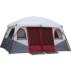 Tents and Shelters Glamping Tourist Large Space Outdoor Camping Family Tent 6 8 10 12 Persons Beach Anti rain UV Protection Waterproof 2Living Room 231017