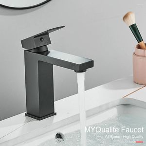 Banyo lavabo muslukları vidric siyah kare havza musluk lavabosu paslanmaz çelik musluk soğuk su altın uzun model mikser güverte