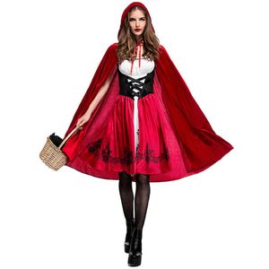 Тематический костюмКрасная Шапочка, современная версия сценической одежды, шаль для взрослых девочек, индивидуальный косплей, игра, униформа, костюмы