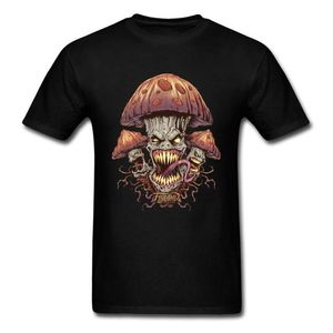 Erkek Tişörtler Şeytan Kötü Mantar Görüntü T-Shirt Saf Pamuk İnce Fit Fitness Üstler Gömlekler Komik T Shirt Moda Yaz Ca271n