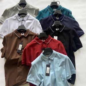 Tasarımcı Giyim CP Polos En Kaliteli Erkek Tişörtler Sıradan Kadın Gömlek Hip Hop Tees Kısa Kollu Çiftler Rozet Moda Tshirts Polos 8 Renk Asya M-XXL