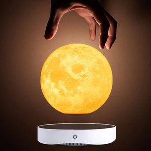 2023 novo Maglev 18 CM base de espelho lunar Lua luz noturna Três cores escurecimento presente de aniversário de alta qualidade presente da empresa novidade ornamentos Proteção Lâmpada de quarto Decoração de casa