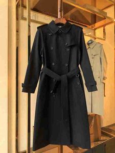 Kadın Trençkotları Tasarımcı Sıcak Klasik Moda Popüler İngiltere Trençküzü/Kadın Yüksek Kalite Artı Uzun Stil Ceket/Çift Kruvaze Büyük Boy 0WBD