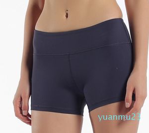 Короткие штаны для йоги, летние популярные женские повседневные облегающие узкие шорты с высокой эластичной резинкой на талии для фитнеса, сплошной цвет для женщин и девочек