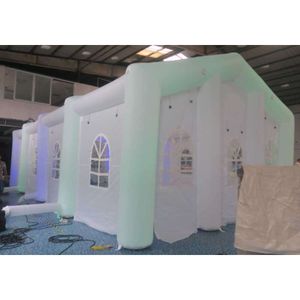 wholesale 40x20x15ft White Color Gaint Inflatable Wedding Tent Event Party Tents Advertising Building House Outdoor Marquee Widows Church with blower