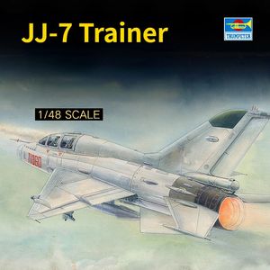 Модель самолета Trumpeter 02824 Модель самолета Масштаб 1/48 JJ-7 Тренажер Пластиковая модель самолета Комплект для взрослых Модель истребителя Коллекция хобби DIY 231017