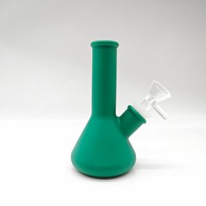 Силиконовые кальяны, бонг, цветной стакан, дизайн, водопроводные трубы со стеклянной чашей 14 мм, небьющиеся бонги, трубка