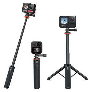 Tripods Aluminum Extend Selfie Stick Tripod Mini Portable Vlog for Gopro Hero 12 11 10 9 8 7 6 Osmo Action Insta 360 One R X3 231018