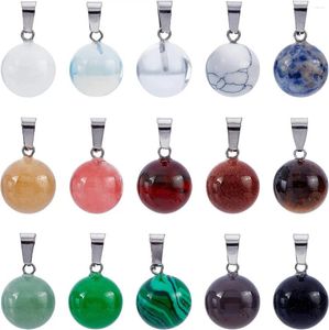 Kolye Kolye 50 PCS Takı Küpe Kolye Bilezik Yapmak İçin Taş Taş Kolyesi Doğal Sarkla Ball Charms İyileştirici Çakra Taşı