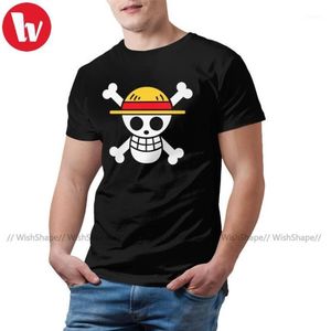 Homens camisetas Luffy Camiseta One Piece Logo T-shirt Manga Curta Oversized Tee Engraçado Homem Casual Tshirt1290S
