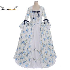 Cosplay cosplay Rönesans Rokoko Çiçek Elbise Marie Antoinette Barok Balo Balo Elbise Ortaçağ Prensesi Soylu Kadın Kostüm Carnivalcosplaycosplay