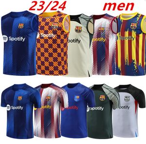 2023 2024new BarcelonaS gilet Mezze tute maglie da calcio barca Tuta da allenamento 22/23 Top Quality Barcelona Tuta a maniche corte Abbigliamento sportivo survêtement