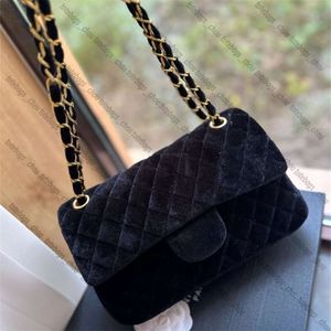 5A Top-Tier-Qualität Jumbo Double Flap Bag 2023 Cf Kaschmir-Taschen Luxus-Designer 25 cm Kaviar-Lammleder Classic All Black Purse Quilted Handbag Shoulder Channel CF-Taschen
