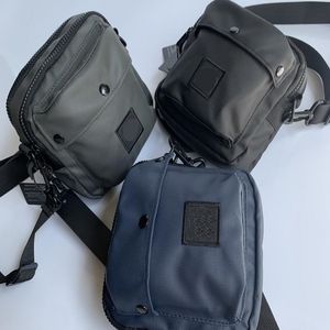 Men Single Shoulder Crossbody Small multi-function Bag Cell Phone Bag Single Lens Tote Bag Chest Packs Waist Bags Black