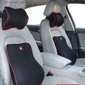 Seat Cushions Breathable Car Seat Headrest Neck Pillow Auto Car Seat Pillow Memory Foam Head Support Neck Rest Protector Automobiles Q231019