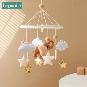 Mobiles Baby Rattles Toys 012 Months Musical born Cartoon Elephant Crib Bed Bell Mobile Toddler Carousel For Cots Kids Gift 231017