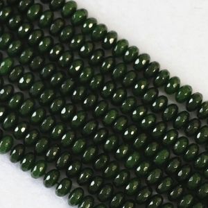 Boncuklar Doğal Taş Malezya Yeşil Chalcedony Jades Abacus Facus 2x4mm 4x6mm 5x8mm gevşek takı bulguları 15inch B153