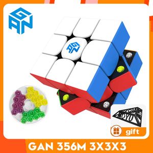 Magic Cubes Gan 356M Cube Series Magnetic Magic Cube Professional 3x3 Gancube GAN 356m Speed Smart Robot Cube Puzzle Toy for Students 231019