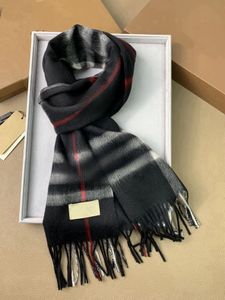 Дизайнерский кашемировый шарф, зимний женский шарф для мужчин, длинный шарф, качественная повязка на голову, модная классическая клетка с принтом, большие клетчатые шали, женские шарфы с коробкой