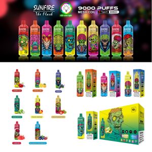 2023 Шэньчжэнь Лучший продавец Sunfire 9000 Puffs 9K одноразовый Vape E Sigarette Tornado 7000 Перезаряжаемые Puffs 9000 10000 Vapers Devic