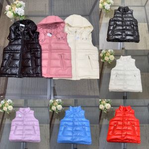 Bebê para baixo colete roupas da criança crianças para baixo casacos crianças designer inverno meninos meninas juventude ao ar livre quente preto rosa jaquetas roupas outwear windbreak