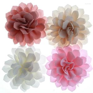Flores decorativas 10 peças 10cm tecido artificial para decoração convite chiffon sapatos de pano casamento