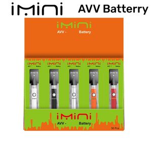 E Sigara Siyah Kırmızı Beyaz Gümüş 510 İplik Pil Vape Pil 380mAH Önceden Isıtma Kartuş Orijinal Imini Marka 2.4ohm Değişken Voltaj 3.3-3.8-4.3-4.8V