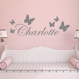 Pegatinas de pared de gran tamaño personalizado nombre personalizado pegatina vinilo calcomanías de arte para bebés habitaciones para niños decoración decoración papel tapiz 231019