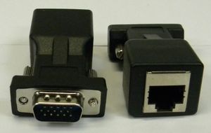 Новый удлинитель VGA аналогового сигнала 1080P HD «папа-гнездо» LAN CAT5 CAT6 RJ45 кабель-адаптер L4U8U8