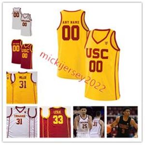 Arrineten Page Isaiah Collier USC Basketball Jersey 6 Bronny James 13 Brandon Gardner 12 Plough 5 Boogie Ellis USC Trojans Jerseys Custom Stitched Mens Youth