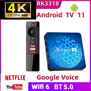 X88 Pro ATV Akıllı TV Kutusu RK318 Android 11.0 2.4G /5G Çift WiFi6 HD 4K Netflix 1080p Medya Oyuncu 4GB 32GB 64GB BT SET Üst Kutusu