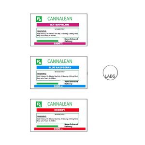 Toptan Cannean 100ml 4oz Şurup 1000mg Karpuz Şişesi Etiket Kiraz Kağıt Çıkartmalar Ambalaj