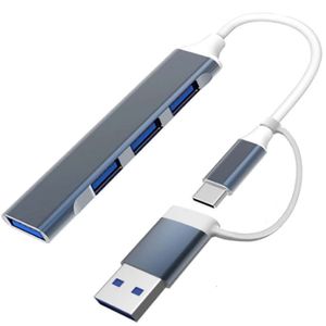 USB Type C HUB Dock 3.0 USB 3.0 2.0 Hub 4 Ports Multi Splitter Adapter OTG For PC Lenovo HUAWEI Xiaomi Macbook Aluminum Alloy
