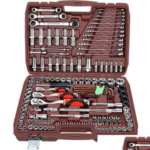 Car Repair Tool Ratchet Torque Wrench Spanner Screwdriver Socket Set Combo Tools Kit Bicycle Repairing Mechanic A Drop Delivery
