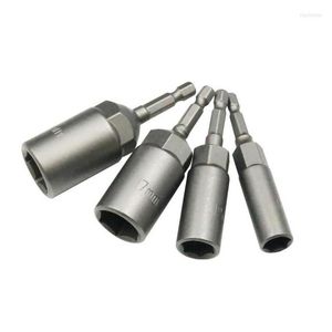 1Pc 5.5Mm-19Mm Extra Deep Bolt Nut Driver Bit Set 1/4 Inch 6.35Mm Hex Shank Impact Socket Adapter Setters For Power Tool Drop Delive