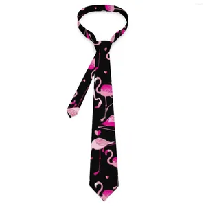 Bow Ties Mens Tie flamingo kalp boyun kuş baskı sevimli komik yaka özel diy günlük aşınma parti yüksek kaliteli kravat aksesuarları
