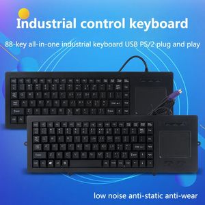 Klavyeler Endüstriyel Klavye 88 Anahtar Dokunmatik Ekran Fare Set USB Mini ve Combo 231019