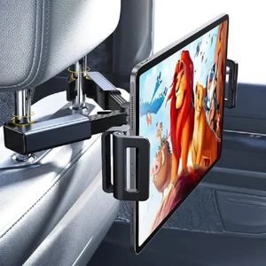 Tablet PC Standlar IPad için araba başlık montaj montajı Tutucu Geri Stand Koltuk Braketi Seyahat Taşınabilir Yol Gezi Essentials 231019